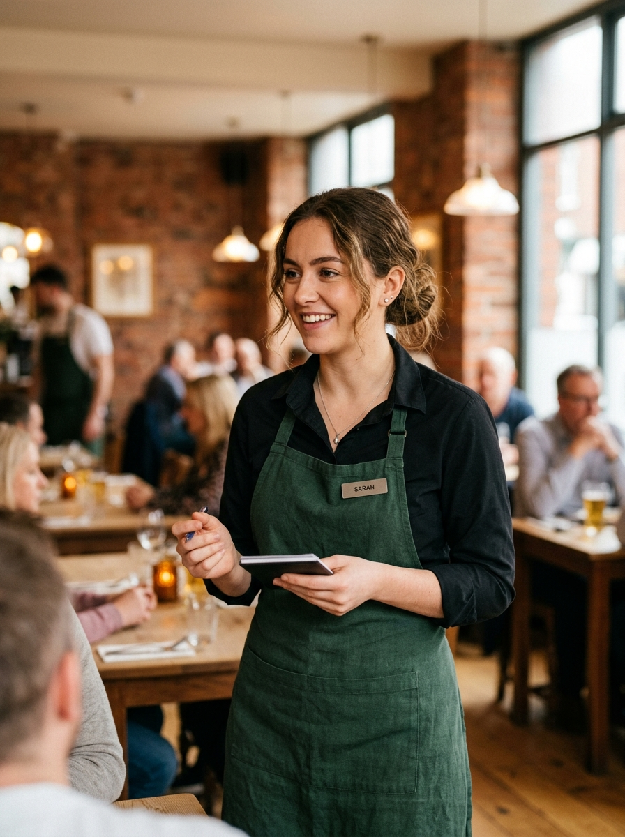 Smiling waiter