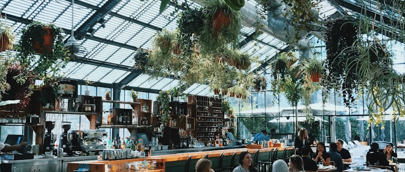 Busy restaurant with diners